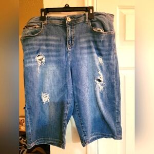 Plus Size Jean Capris/Shorts
